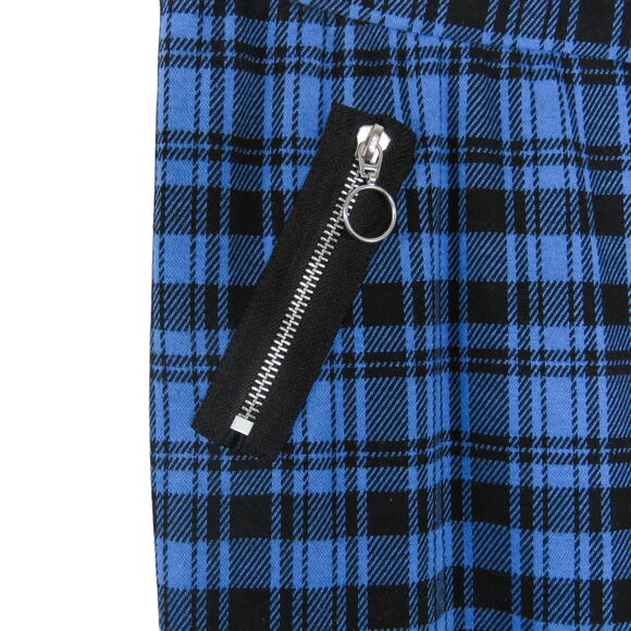 Wild Fable Blue Plaid Wide Leg Pants Size Small 28" - Picture 3 of 6